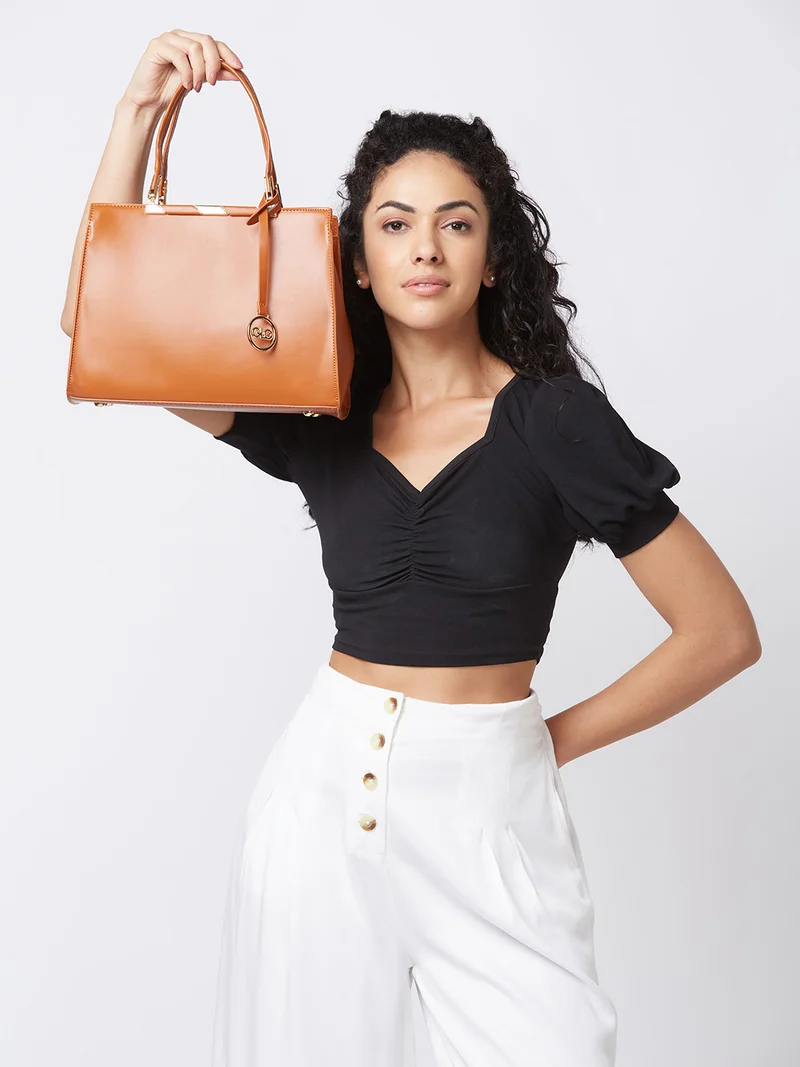 جلو باص Globus Women Tan Solid Casual Handheld Bag